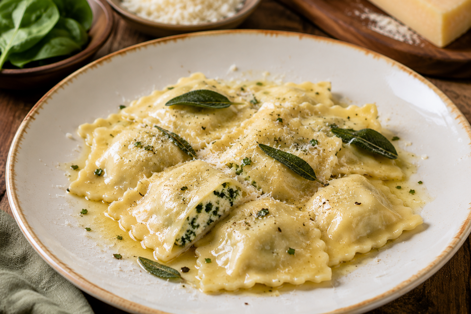 Ravioli Ricotta e Spinaci